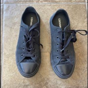All black converse (size 3 kids, woman’s 5)